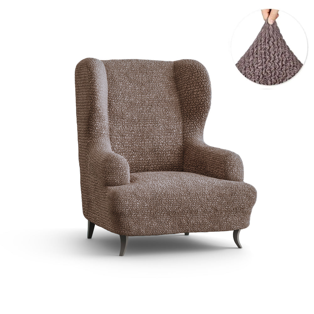 Wing Chair Cover - Choco, Microfibra